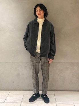「RECOMMEND  ITEM STYLING」｜「アイテム（ブルゾン）」を使った、赤羅（akara）さん（メンズ・170cm）の秋コーディネート