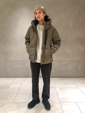 「RECOMMEND  ITEM STYLING」｜「アイテム（ダウンジャケット/コート）」を使った、赤羅（akara）さん（メンズ・170cm）の冬コーディネート