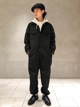 「MONKEY TIME（モンキータイム）のアイテム」を使った、赤羅（akara）さん（メンズ・170cm）の冬コーディネート