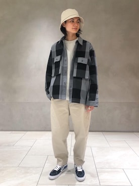 「MONKEY TIME（モンキータイム）のアイテム」を使った、赤羅（akara）さん（メンズ・170cm）の冬コーディネート