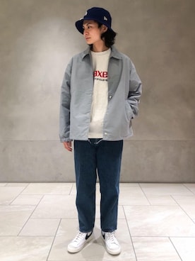 「RECOMMEND  ITEM STYLING」｜「アイテム（ブルゾン）」を使った、赤羅（akara）さん（メンズ・170cm）の春コーディネート