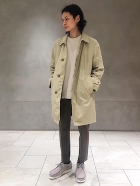 「RECOMMEND  ITEM STYLING」｜「アイテム（ステンカラーコート）」を使った、赤羅（akara）さん（メンズ・170cm）の春コーディネート