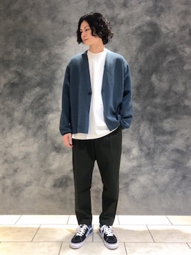 「Thingless（シングレス）のアイテム（パンツ）」を使った、赤羅（akara）さん（メンズ・170cm）の春コーディネート