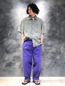 「MONKEY TIME（モンキータイム）のアイテム」を使った、赤羅（akara）さん（メンズ・170cm）の夏コーディネート