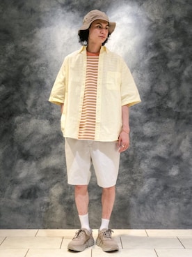 「RECOMMEND  ITEM STYLING」｜「アイテム（帽子）」を使った、赤羅（akara）さん（メンズ・170cm）の夏コーディネート