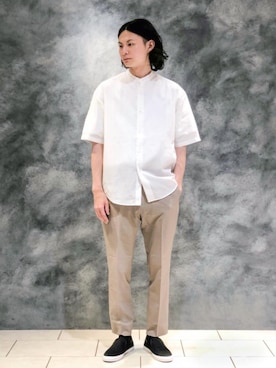 「RECOMMEND  ITEM STYLING」｜「アイテム（スリッポン）」を使った、赤羅（akara）さん（メンズ・170cm）の夏コーディネート