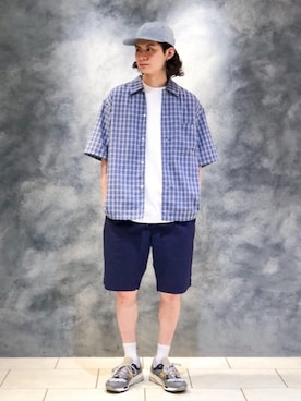 「RECOMMEND  ITEM STYLING」｜「アイテム（帽子）」を使った、赤羅（akara）さん（メンズ・170cm）の夏コーディネート