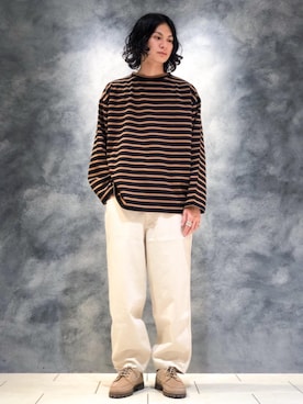 「RECOMMEND  ITEM STYLING」｜「アイテム（モカシン/デッキシューズ）」を使った、赤羅（akara）さん（メンズ・170cm）の秋コーディネート