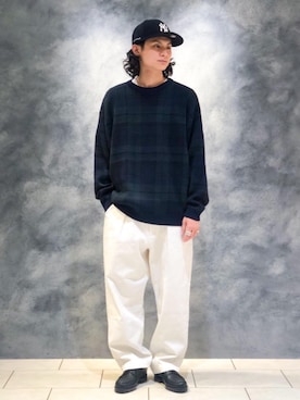 「RECOMMEND  ITEM STYLING」｜「アイテム（帽子）」を使った、赤羅（akara）さん（メンズ・170cm）の秋コーディネート