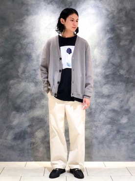 「Thingless（シングレス）のアイテム（パンツ）」を使った、赤羅（akara）さん（メンズ・170cm）の秋コーディネート