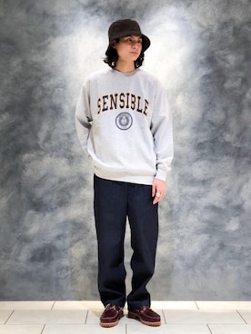 「RECOMMEND  ITEM STYLING」｜「アイテム（帽子）」を使った、赤羅（akara）さん（メンズ・170cm）の秋コーディネート