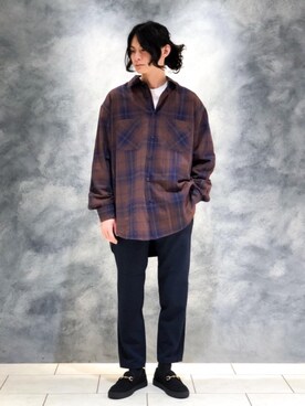 「RECOMMEND  ITEM STYLING」｜「アイテム（スリッポン）」を使った、赤羅（akara）さん（メンズ・170cm）の秋コーディネート