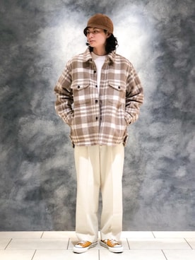 「RECOMMEND  ITEM STYLING」｜「アイテム（スウェット）」を使った、赤羅（akara）さん（メンズ・170cm）の秋コーディネート