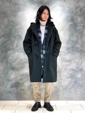 「RECOMMEND  ITEM STYLING」｜「アイテム（ダッフルコート）」を使った、赤羅（akara）さん（メンズ・170cm）の秋コーディネート