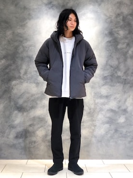 「RECOMMEND  ITEM STYLING」｜「アイテム（ダウンジャケット/コート）」を使った、赤羅（akara）さん（メンズ・170cm）の秋コーディネート