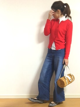 「CLEARIMPRESSION （クリアインプレッション）のアイテム（バッグ）」を使った、みちるさん（レディース・165cm）の冬コーディネート