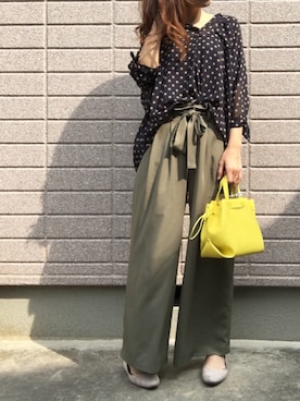 「M.deux（エムドゥ）のアイテム（トップス）」を使った、みちるさん（レディース・165cm）の春コーディネート
