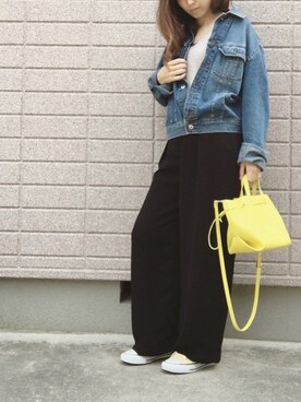 「CONVERSE（コンバース）のALL STAR INHEEL HI/オールスター　インヒール　HI（スニーカー）」を使った、みちるさん（レディース・165cm）の春コーディネート