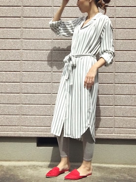「rps（アールピーエス）のアイテム（シューズ）」を使った、みちるさん（レディース・165cm）の夏コーディネート