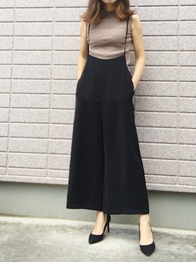 「モカ」｜「アイテム（オールインワン・サロペット）」を使った、みちるさん（レディース・165cm）の秋コーディネート