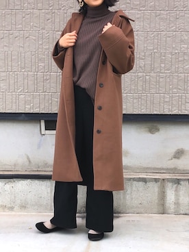 「DHOLIC（ディーホリック）のアイテム（その他アウター）」を使った、こすぱっしょんゆりえさん（レディース・166cm）の冬コーディネート