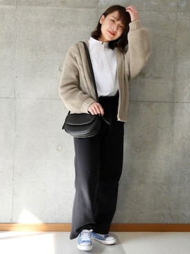 「HOTPING（ホッピン）のアイテム（バッグ）」を使った、こすぱっしょんゆりえさん（レディース・165cm）の春コーディネート