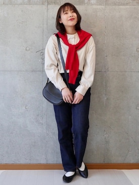 「HOTPING（ホッピン）のアイテム（バッグ）」を使った、こすぱっしょんゆりえさん（レディース・165cm）の春コーディネート