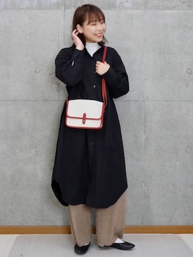 「coca（coca）（コカ）のアイテム（シャツワンピース）」を使った、こすぱっしょんゆりえさん（レディース・165cm）の春コーディネート