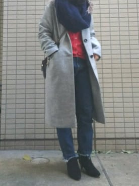「アンディコール」｜「アイテム（その他アウター）」を使った、parcaさん（レディース・154cm）の冬コーディネート