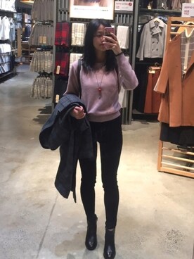 「ALDO（アルド）のアイテム（ブーツ）」を使った、Tomadrobeさん（レディース・165cm）の春コーディネート