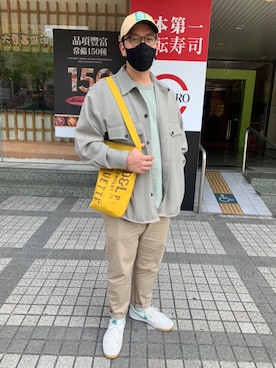 「GU（ジーユー）のアイテム（フォーマルスーツ/小物）」を使った、chi.さん（メンズ・177cm）の春コーディネート