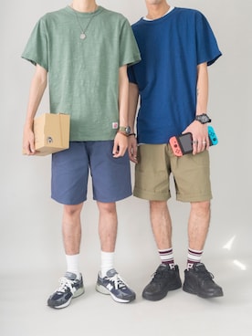 「Switch（スウィッチ）のアイテム」を使った、陈百万さん（メンズ・175cm）の夏コーディネート