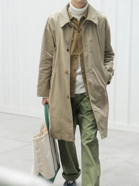 「outfit」｜「アイテム（ピーコート）」を使った、陈百万さん（メンズ・175cm）の冬コーディネート