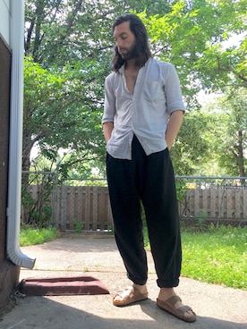 「OUTERKNOWN（アウターノーン）のアイテム」を使った、Kyleさん（メンズ・185cm）の夏コーディネート