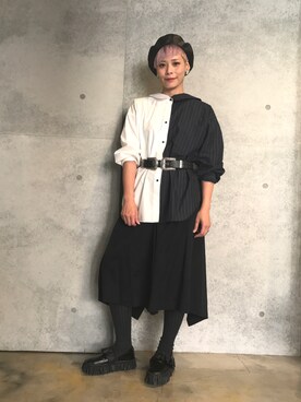 「skirt」｜「アイテム（ハンチング/ベレー帽）」を使った、Joycechangさん（レディース・163cm）の秋コーディネート