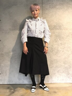 「JUNYA WATANABE COMME des GARCONS（ジュンヤワタナベコムデギャルソン）のアイテム（スカート）」を使った、Joycechangさん（レディース・163cm）の秋コーディネート