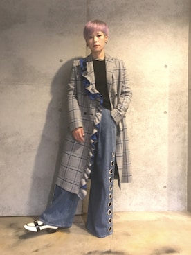 「MSGM（エムエスジーエム）のアイテム（ジャケット/アウター）」を使った、Joycechangさん（レディース・163cm）の秋コーディネート