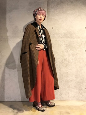 「miu miu（ミュウミュウ）のアイテム（ハンチング/ベレー帽）」を使った、Joycechangさん（レディース・163cm）の冬コーディネート