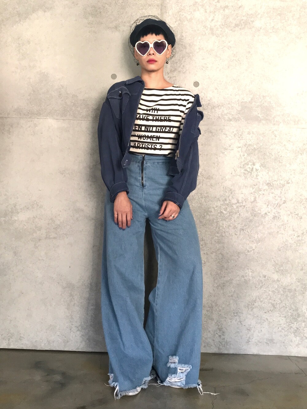 デニムジャケットを使った「PONYSTONE」の人気ファッション