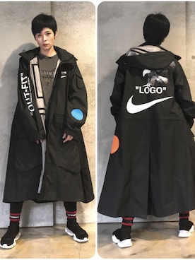 「off white」｜「アイテム（マウンテンパーカー）」を使った、Joycechangさん（レディース・163cm）の夏コーディネート