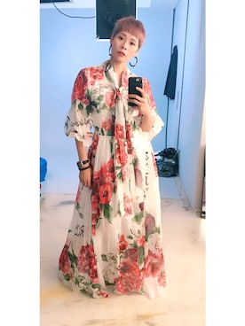 「DOLCE&GABBANA（ドルチェアンドガッバーナ）のアイテム（ワンピース/ドレス）」を使った、Joycechangさん（レディース・163cm）の夏コーディネート