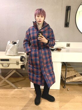 「WINTER STYLE」｜「アイテム（ダウンジャケット/コート）」を使った、Joycechangさん（レディース・163cm）の冬コーディネート