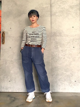 「Dior」｜「アイテム（ハンチング/ベレー帽）」を使った、Joycechangさん（レディース・163cm）の夏コーディネート