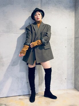 「ADER（アデル）のアイテム」を使った、Joycechangさん（レディース・163cm）の秋コーディネート