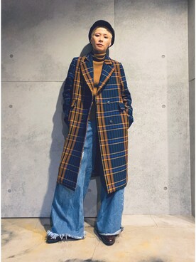 「WINTER STYLE」｜「アイテム（ピーコート）」を使った、Joycechangさん（レディース・163cm）の秋コーディネート