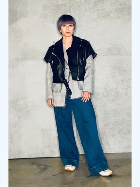 「Meow（ミャオ）のアイテム」を使った、Joycechangさん（レディース・163cm）の春コーディネート