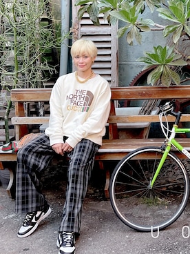 「AMBUSH（アンブッシュ）のアイテム（パンツ）」を使った、Joycechangさん（レディース・163cm）の冬コーディネート