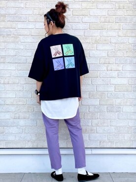 「SVEC（シュベック）のアイテム（バレエシューズ）」を使った、えりー👻さん（レディース・173cm）の春コーディネート