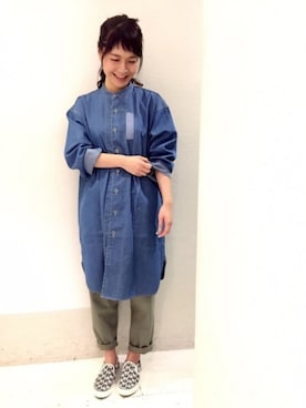 「FRAPBOIS」｜「アイテム（スリッポン）」を使った、FUUさん（レディース・162cm）の春コーディネート