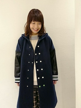 「FRAPBOIS（フラボア）のアイテム（その他アウター）」を使った、FUUさん（レディース・162cm）の冬コーディネート